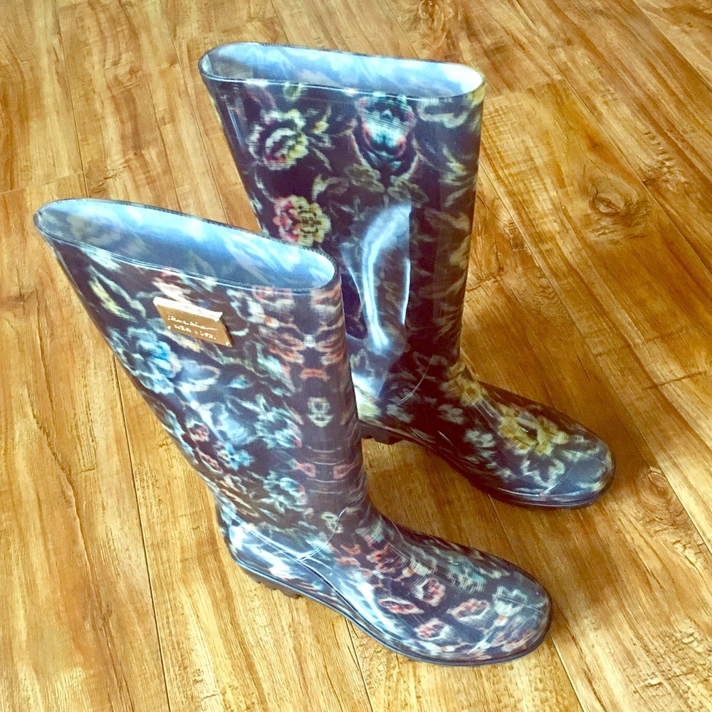 Nicole Miller Floral Rain Boots